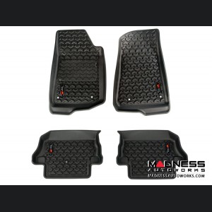 Jeep Wrangler JL Floor Liners - Black - Front & Rear - 2 Door